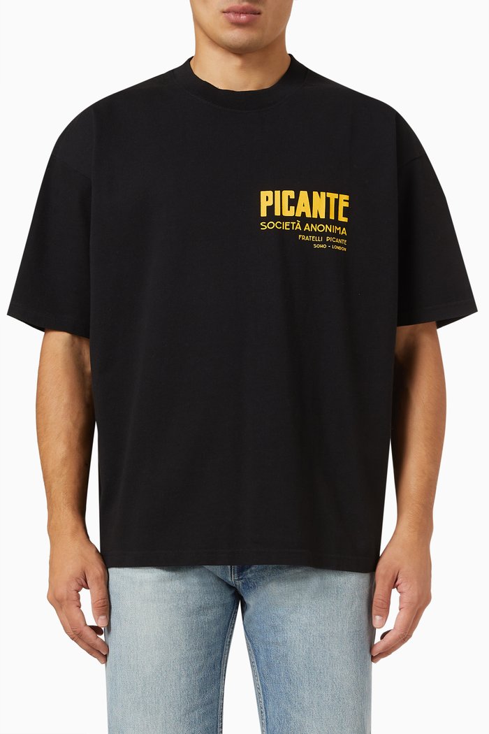

Fratelli T-shirt in Organic Cotton, Black