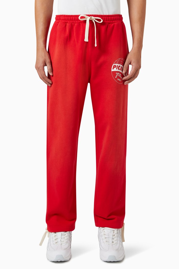 Fratelli Sweatpants in Organic Cotton, Red