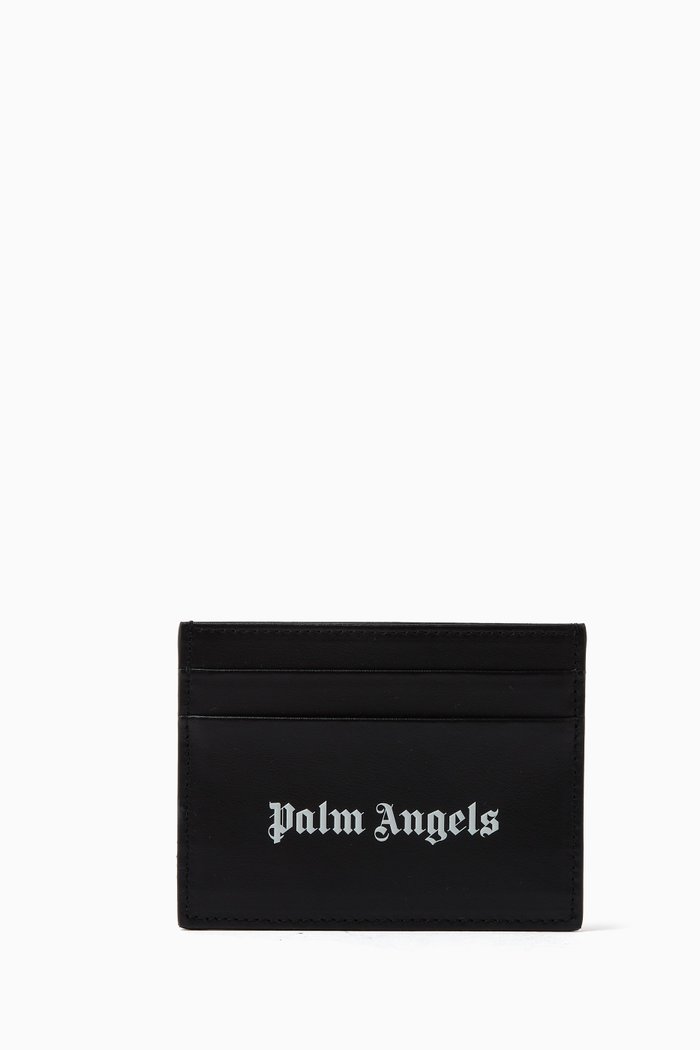 

Logo Card Holder in Calf Leather, Black