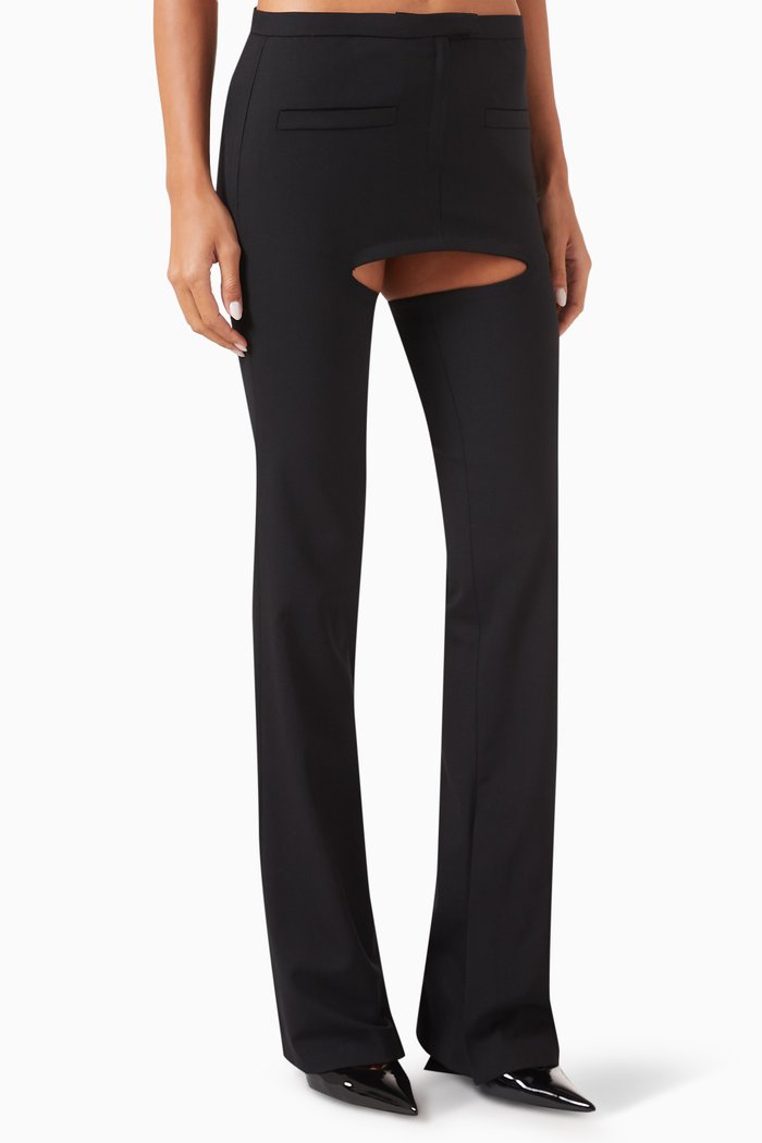 

Chaps Tailored Pants in Wool, Black
