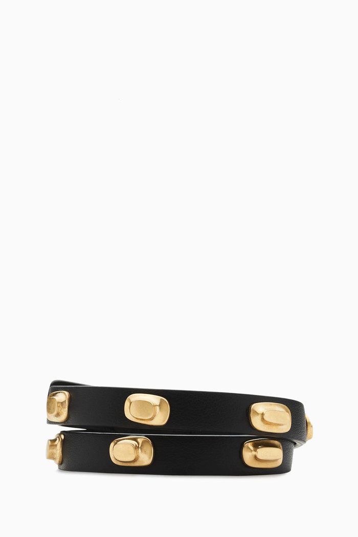 

Wrap-around Bracelet in Leather, Yellow