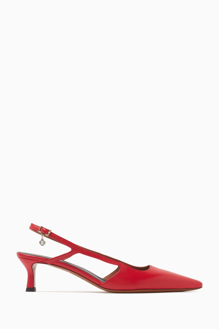 

Slingback Pumps in Leather, Red