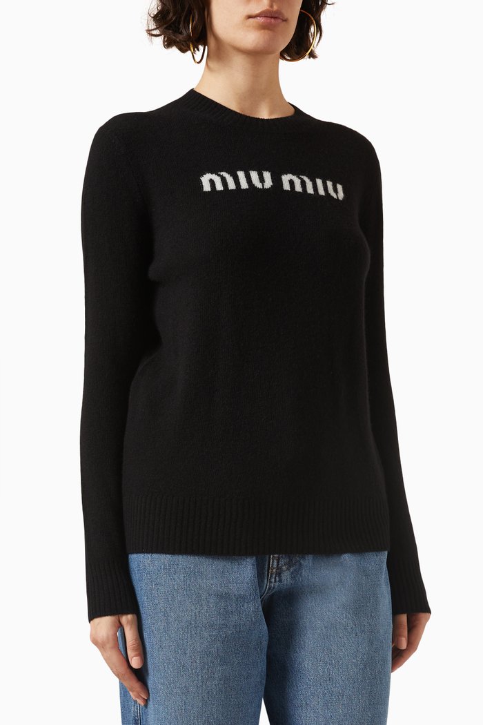 

Logo Sweater in Wool-blend, Black