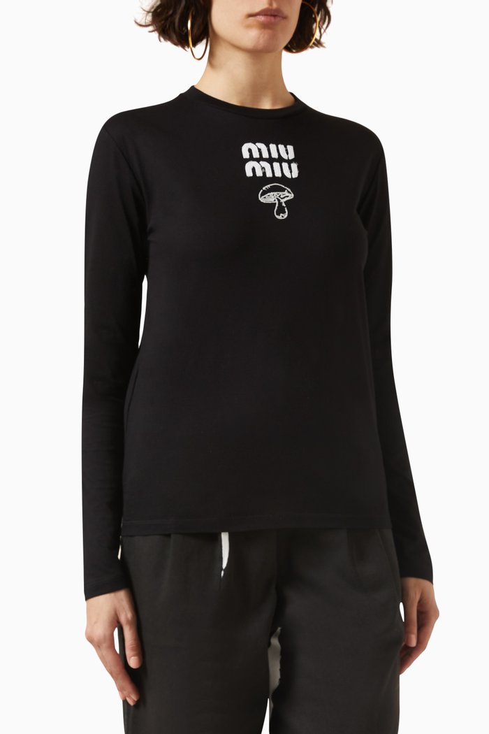 

Logo Top in Cotton, Black