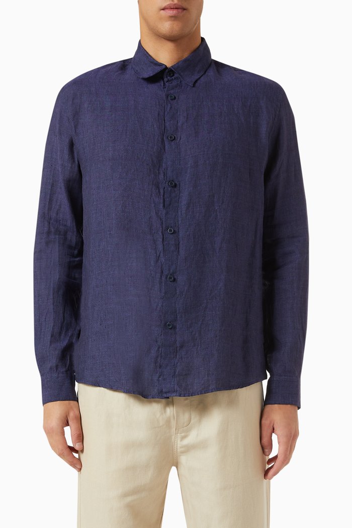 

Shirt in Linen, Blue