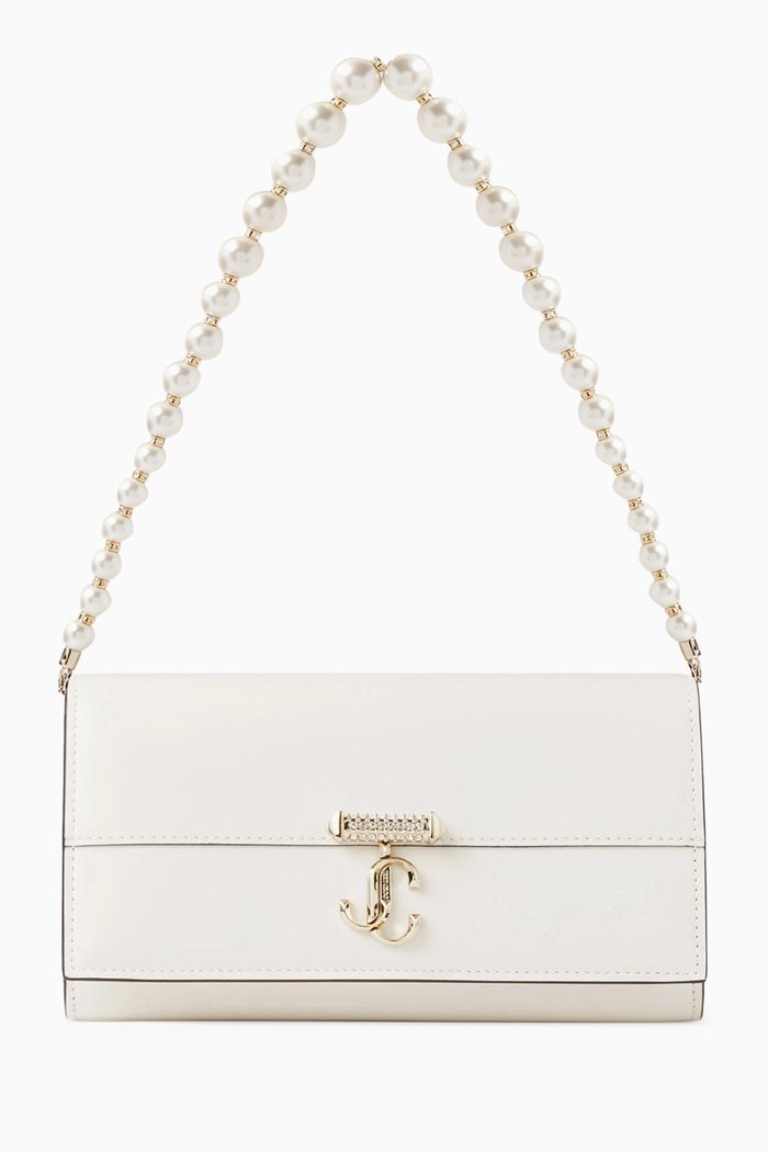 

Avenue Wallet Chain Bag in Nappa, White