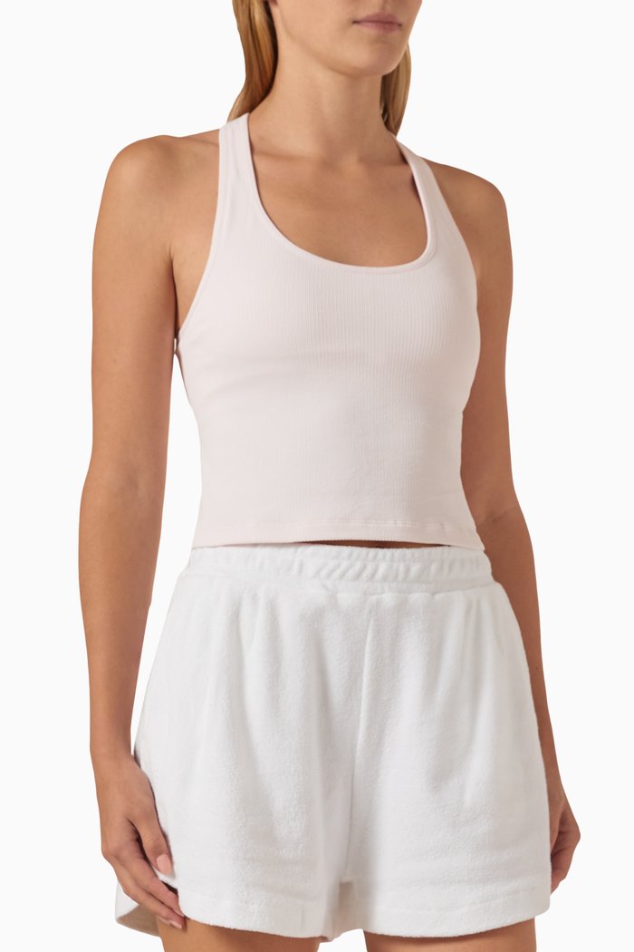 

Molly Balance Seamless Crop Top in Technical Fabric, Pink