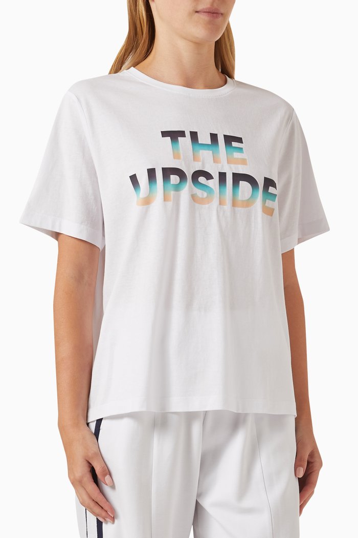 

Jodhi Ombre T-shirt in Organic Cotton, White