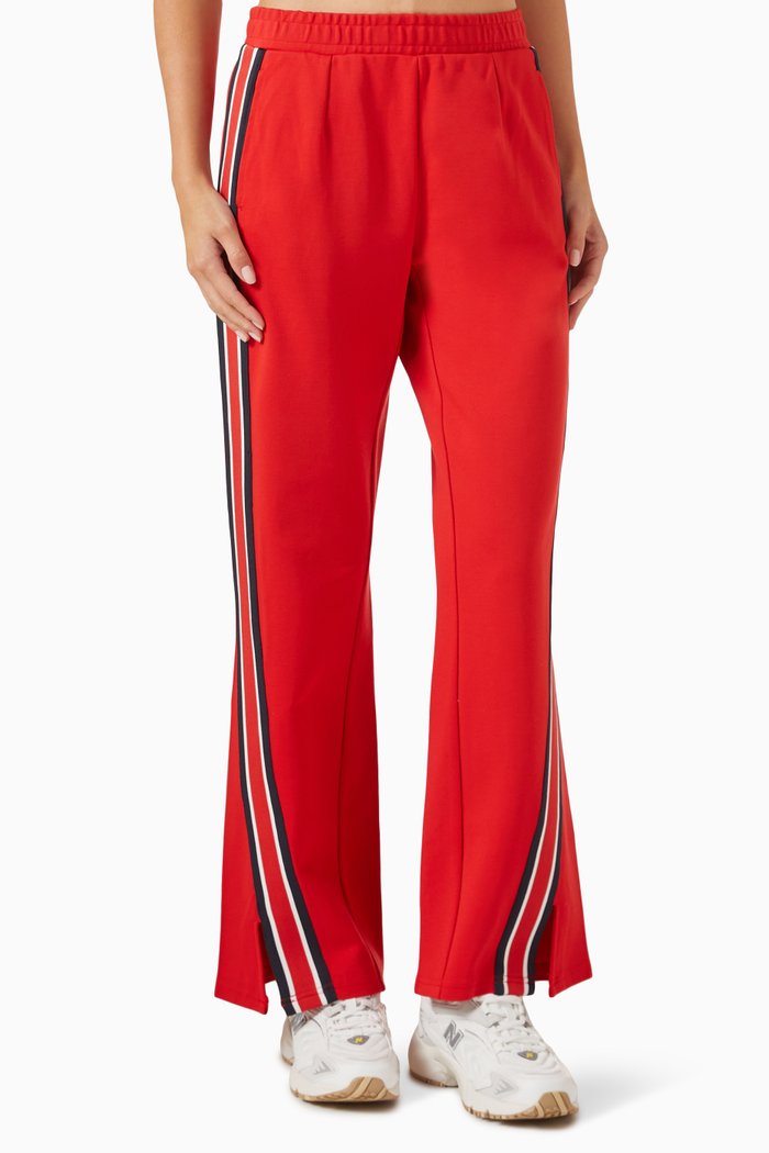 Petra Flared Pants in Viscose, Red