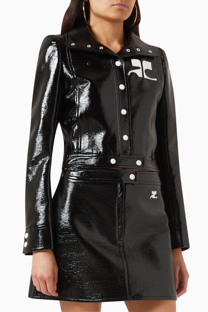 

Logo Patch Jacket in Vinyl, Black