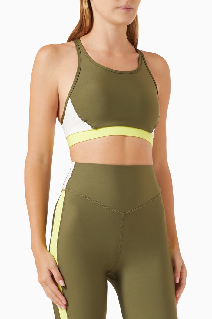

Beat Linda Sports Bra in Eco-tech Fabric, Green