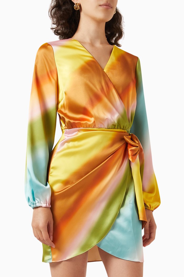 

Vienna Ombre Wrap Dress, Multicolour