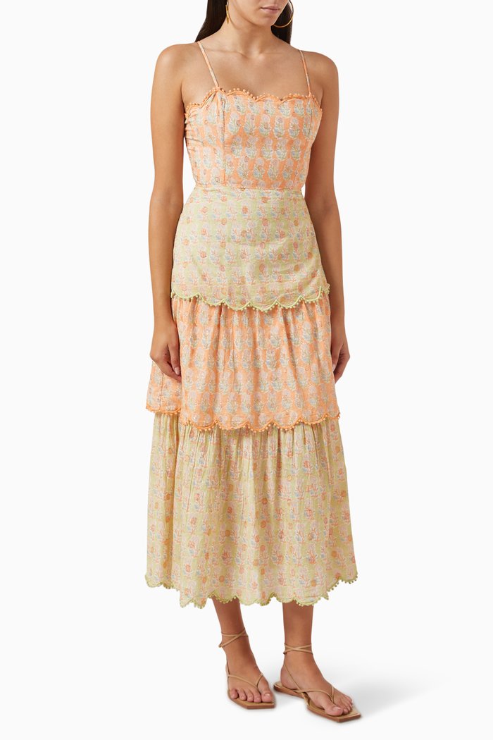 

Peony Tiered Dress, Multicolour