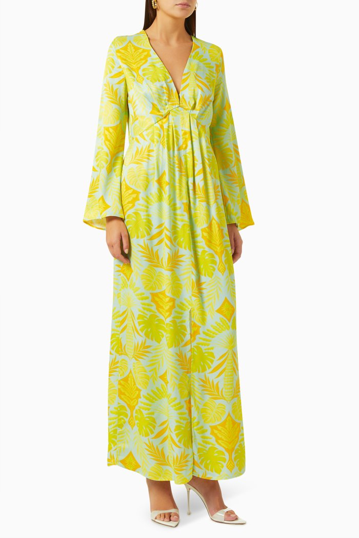 

Palm Angie Maxi Dress in Viscose, Yellow
