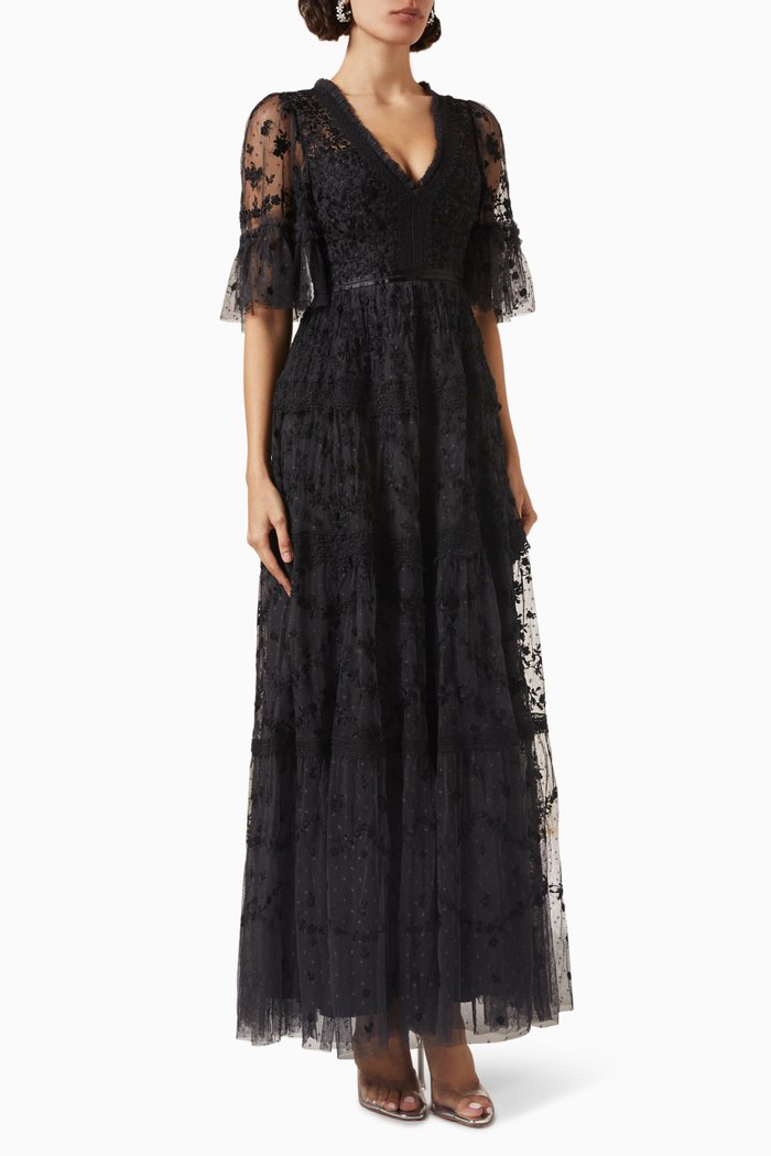 

Araminta Gown in Tulle, Black