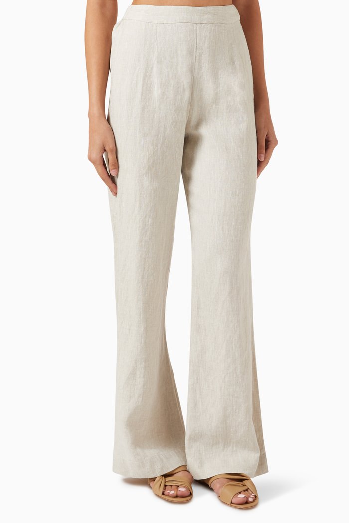 

Sol Pants in Linen, Neutral