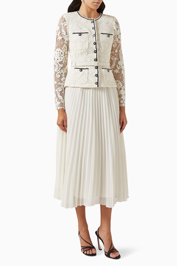 

Embellished Midi Dress in Chiffon, Neutral