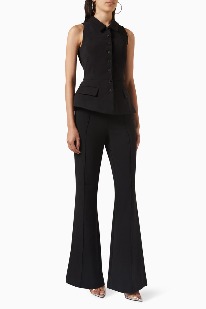 

Embellished Tailored Jumpsuit, Black