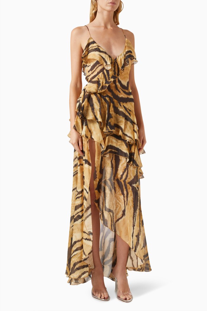

Alva Printed Maxi Dress in Silk-chiffon, Multicolour