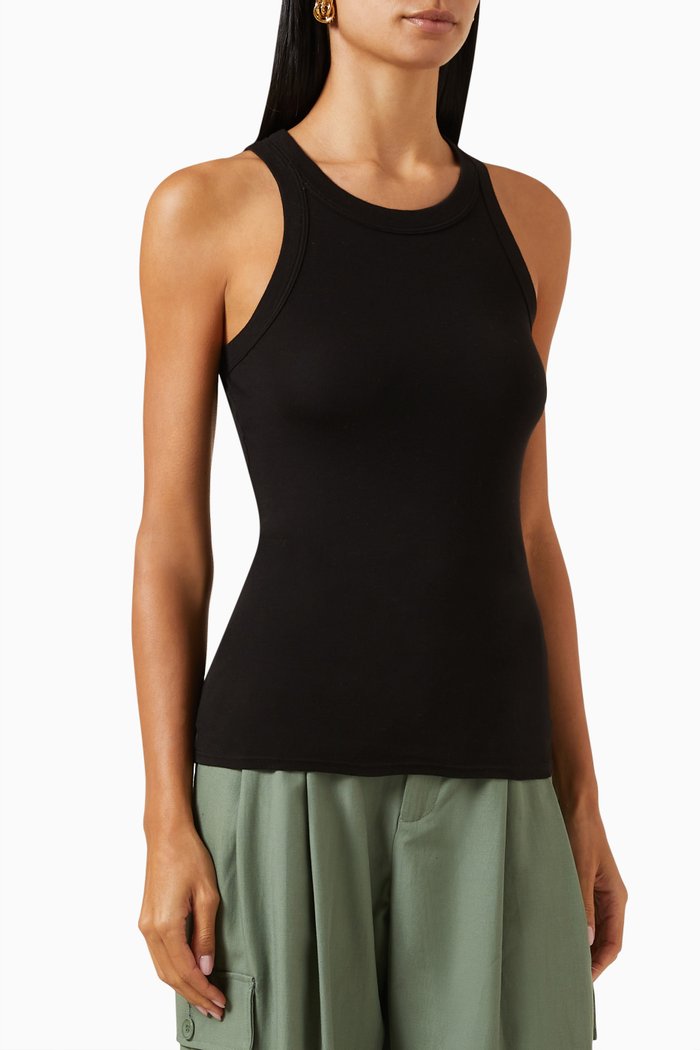 

Supima Bold Sheath Tank in Cotton, Black