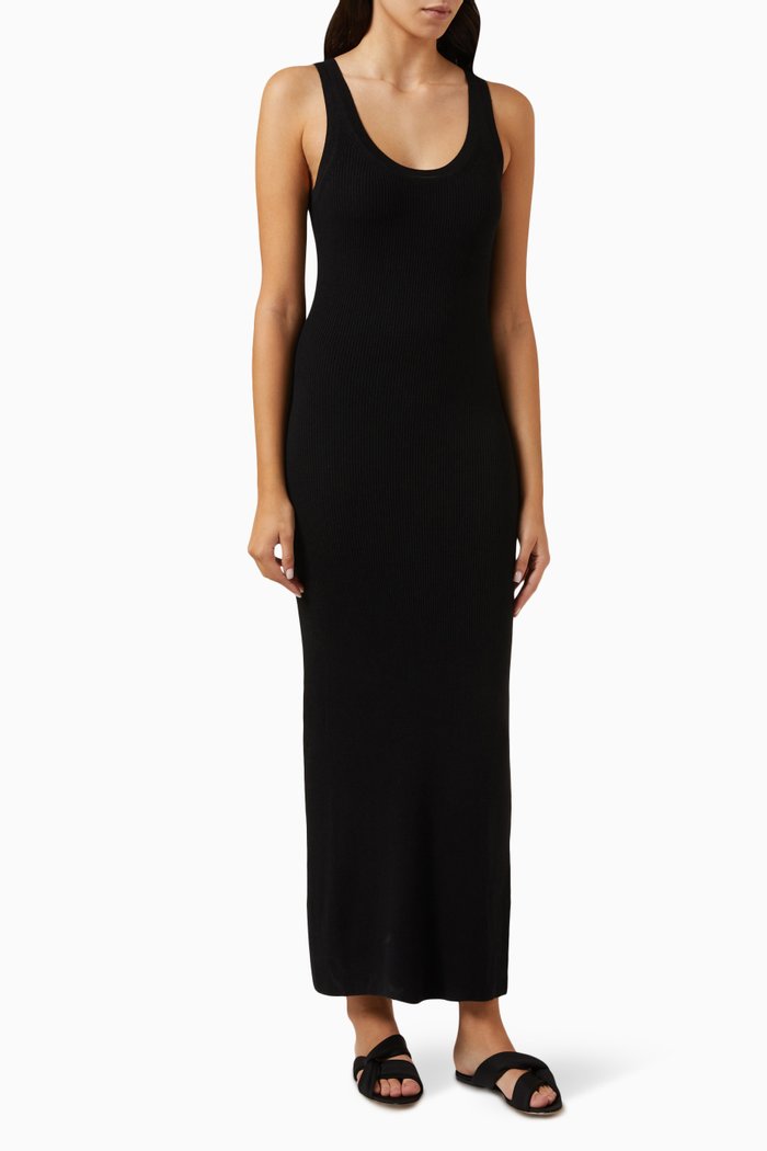 

Sweater Tank Dress in Silk-blend Knit, Black