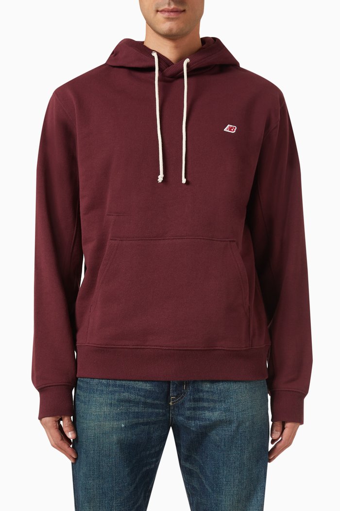 

Made in USA Core Hoodie in Cotton-terry, Red
