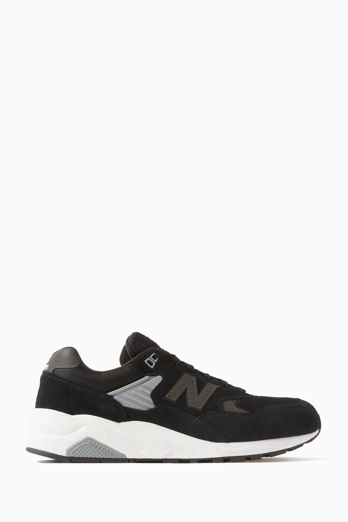 

580 Sneakers in Suede & Mesh, Black