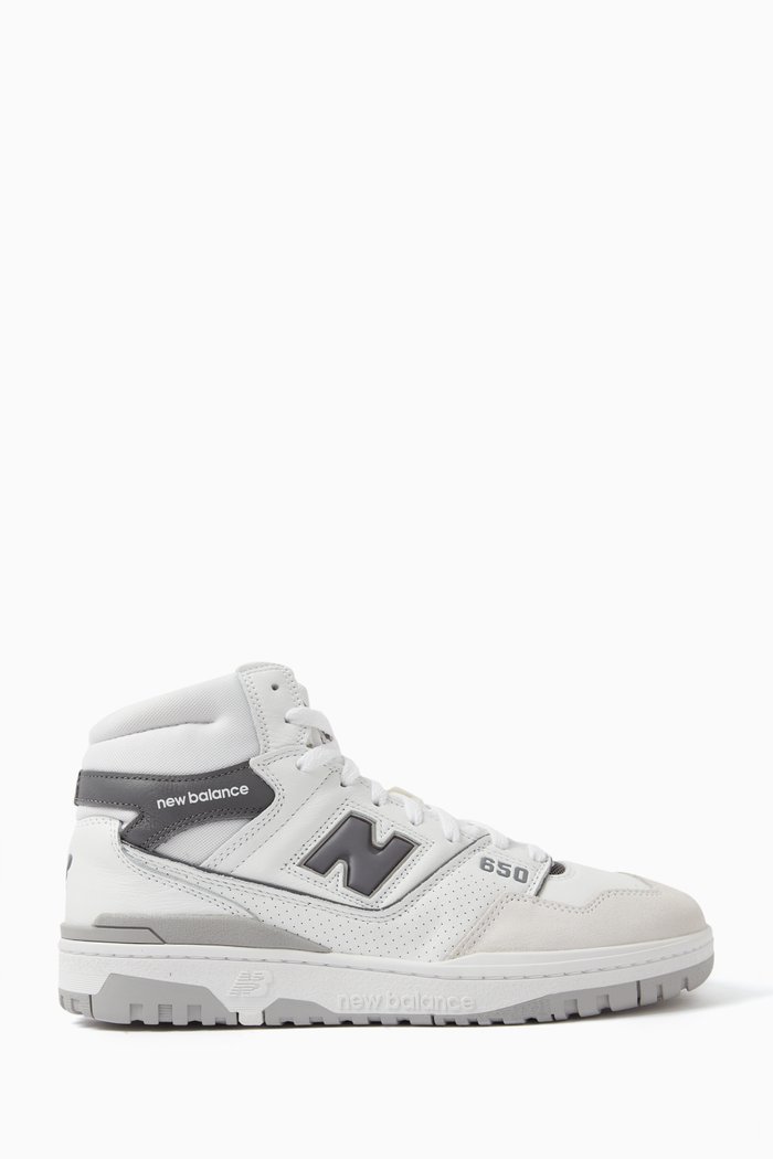 

BB650 High-top Sneakers in Leather, White