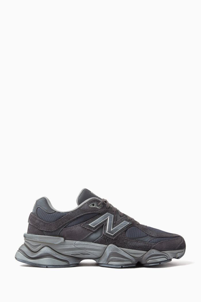 9060 Sneakers in Mesh & Suede, Black