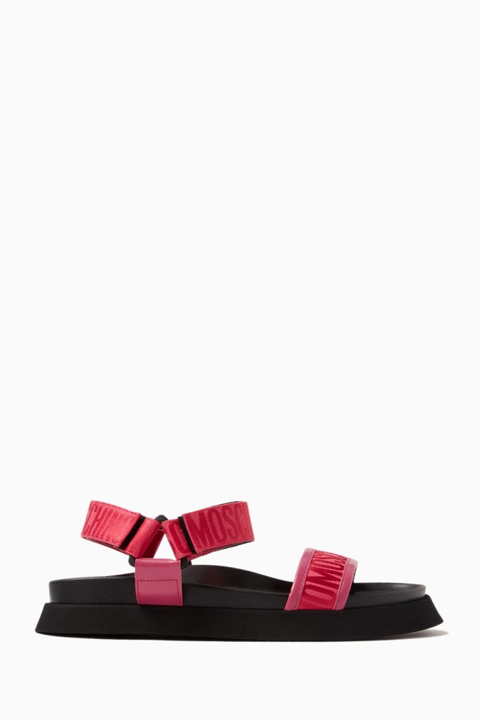 

All-over Logo Sandals in Jacquard, Pink