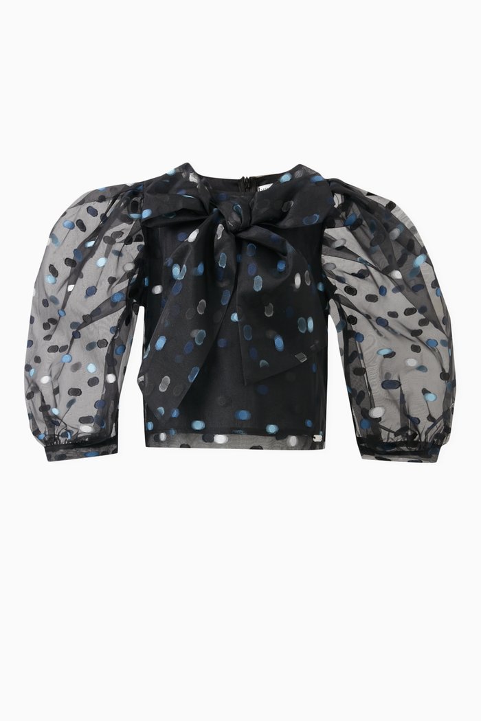 

Polka Dot Print Blouse, Blue
