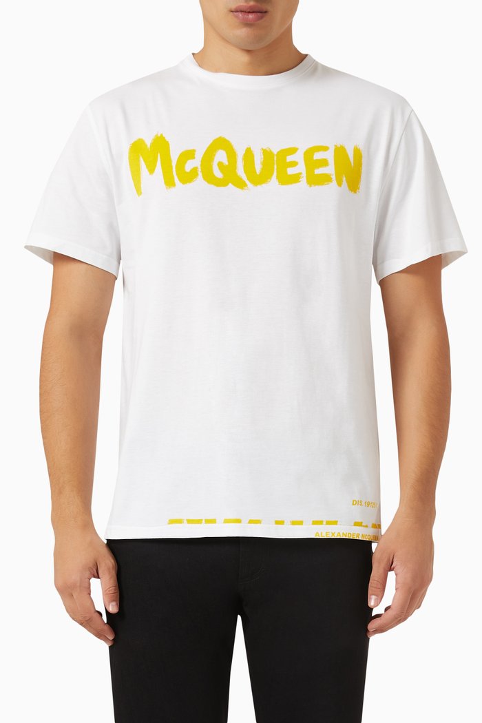 

Logo Graffiti-print T-shirt in Organic Cotton-jersey, Multicolour
