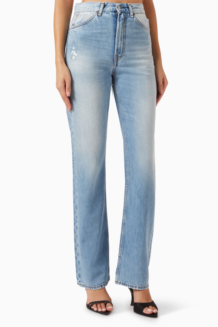 

1977 Distressed Jeans in Denim, Blue