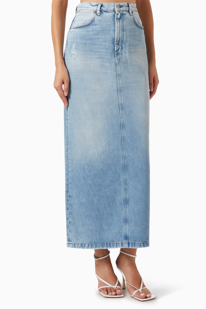 

Midi Skirt in Denim, Blue