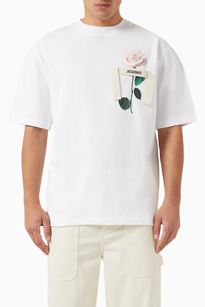 

Rose Logo T-shirt in Cotton-jersey, White