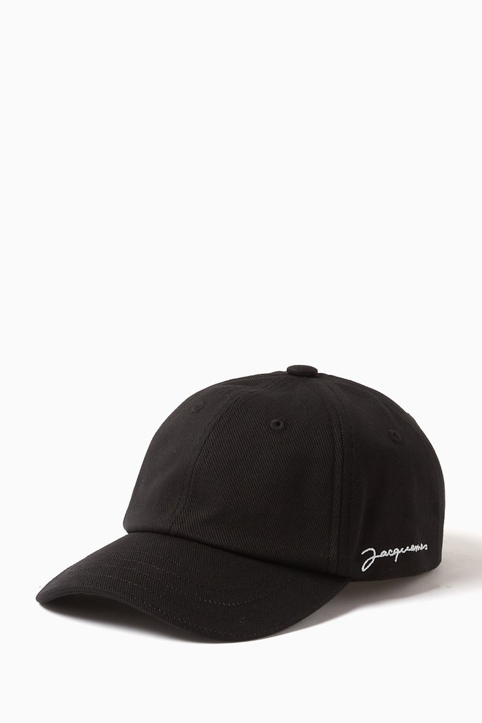 

Logo Baseball Cap in Cotton, Black