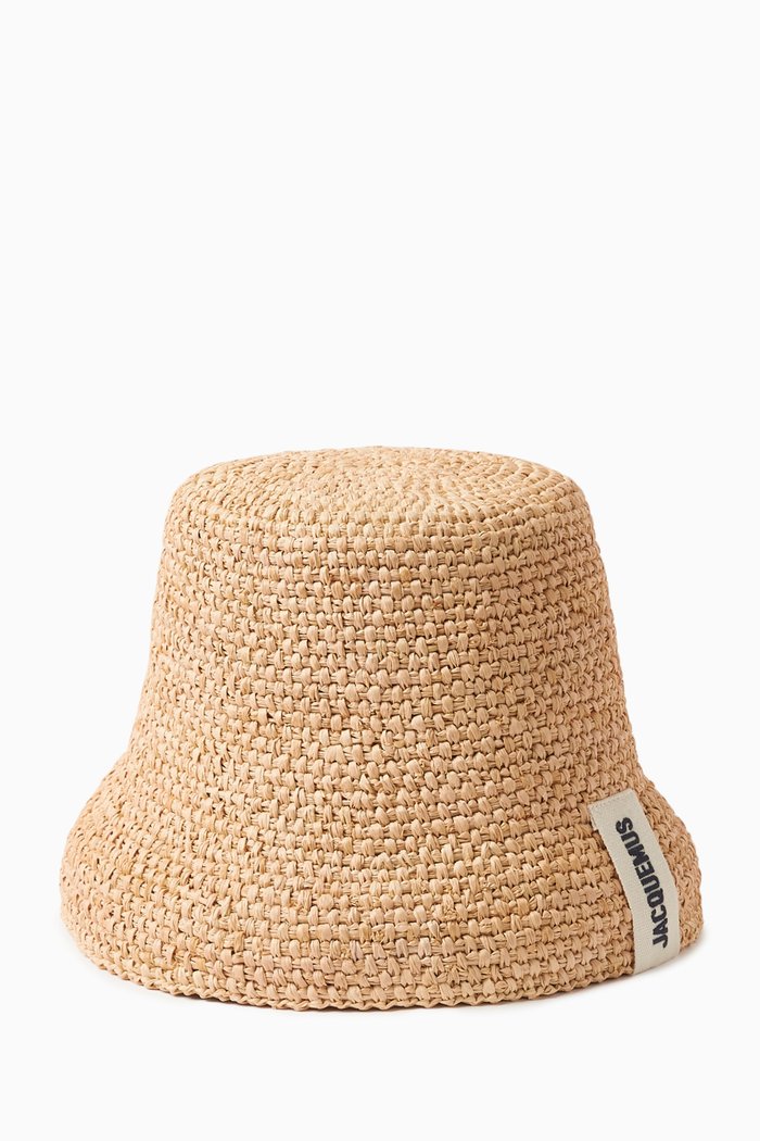 

Bucket Hat in Raffia, Neutral