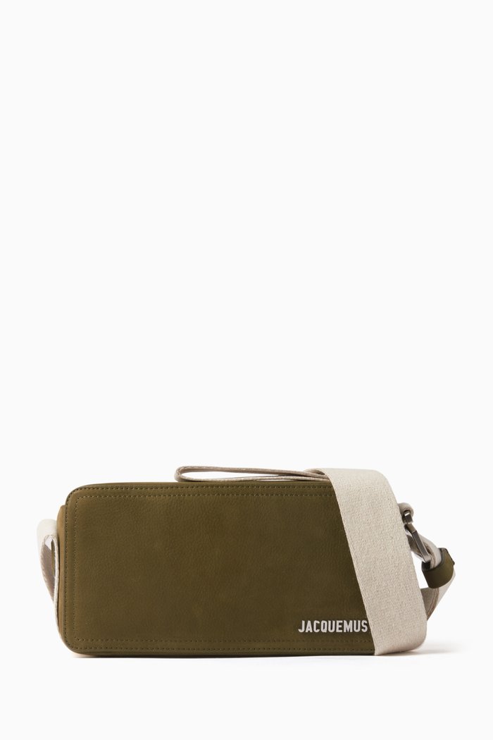

Le Cuerda Horizontal Bag in Nubuck Leather, Green