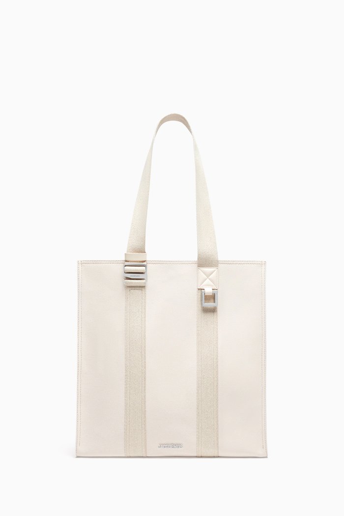 

Le Cabas Cuerda Tote in Canvas & Leather, Neutral