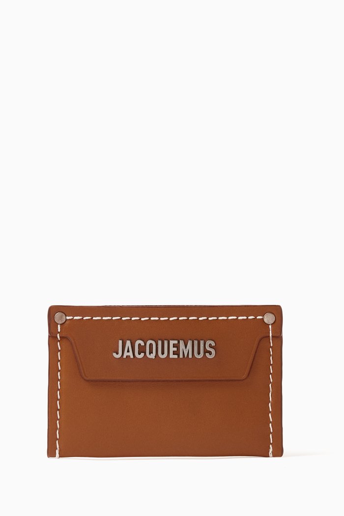 

Le Porte Carte Meunier Card Holder in Leather, Brown