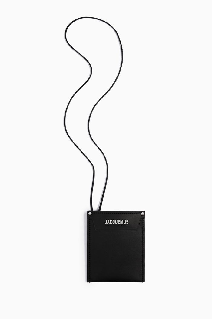 

Logo Cardholer in Leather, Black
