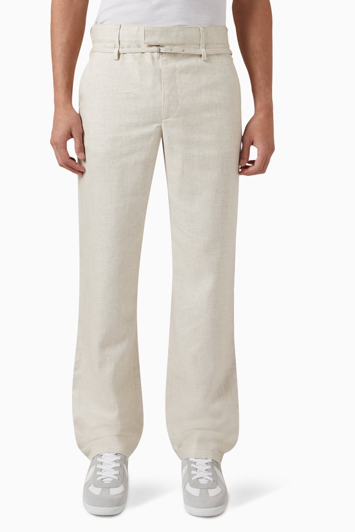 

Le Pantalon Disgreghi in Viscose-linen Blend, Neutral
