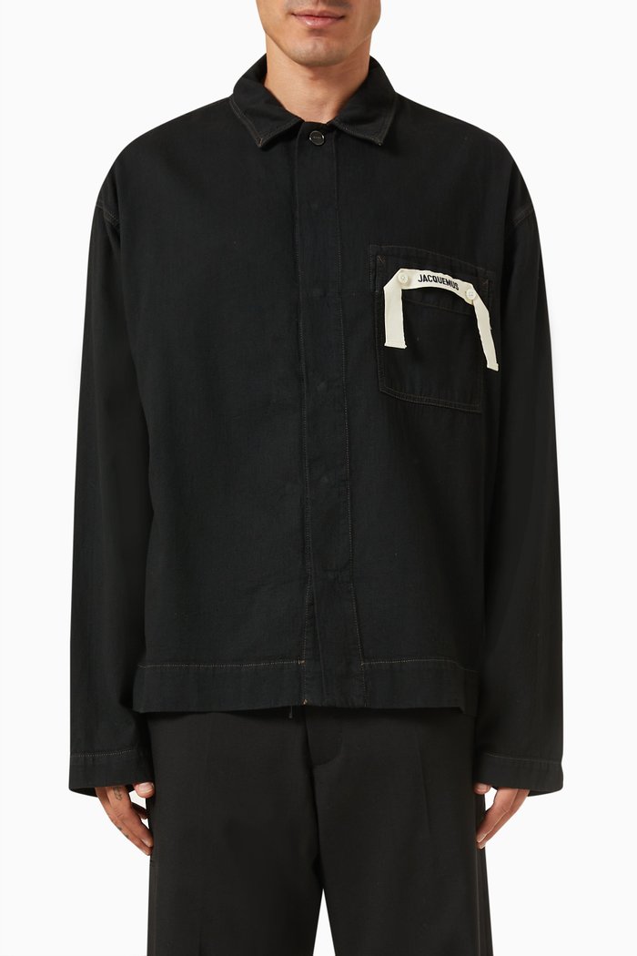 La Chemise De Nîmes in Denim, Black