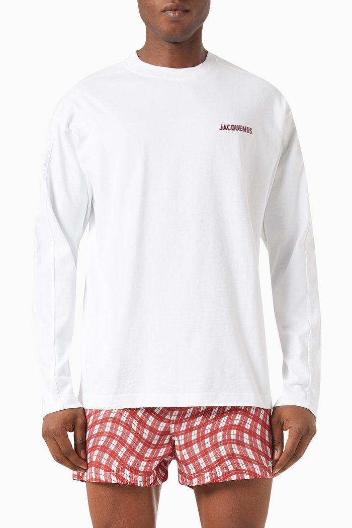 

Logo Long Sleeved T-shirt in Cotton, White