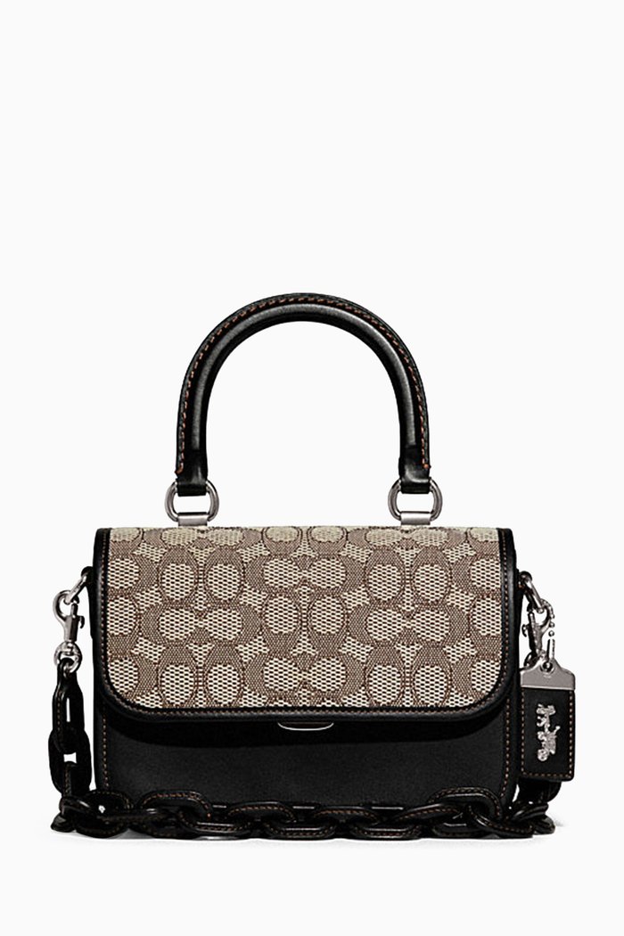 

Rogue Top Handle Bag in Signature Jacquard, Black