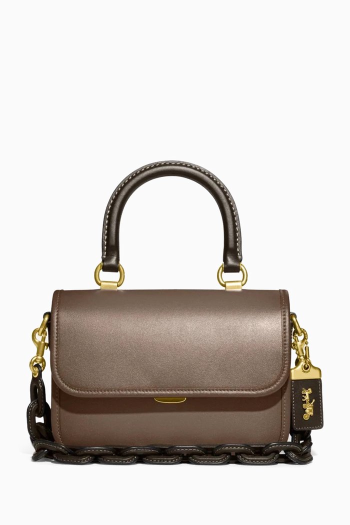 

Rogue Top-handle Bag in Leather, Brown