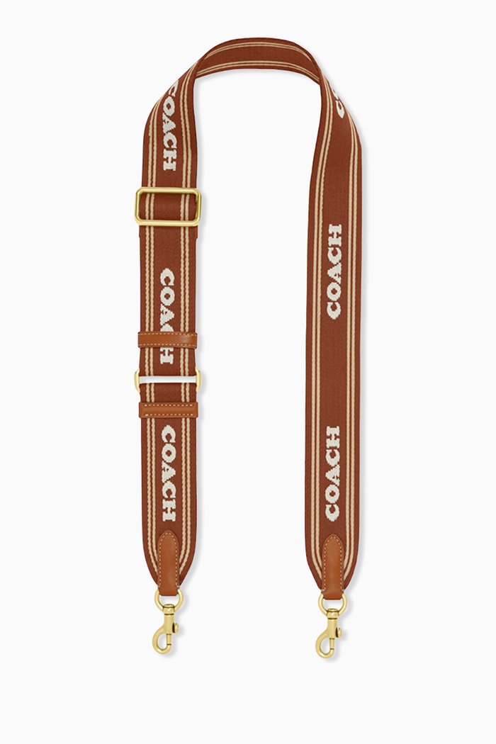 

Colour-block Logo Strap in Webbing, Brown