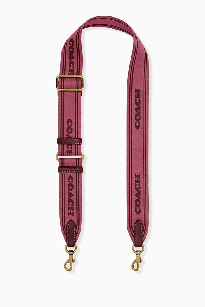 Colour-block Logo Strap in Webbing, Red