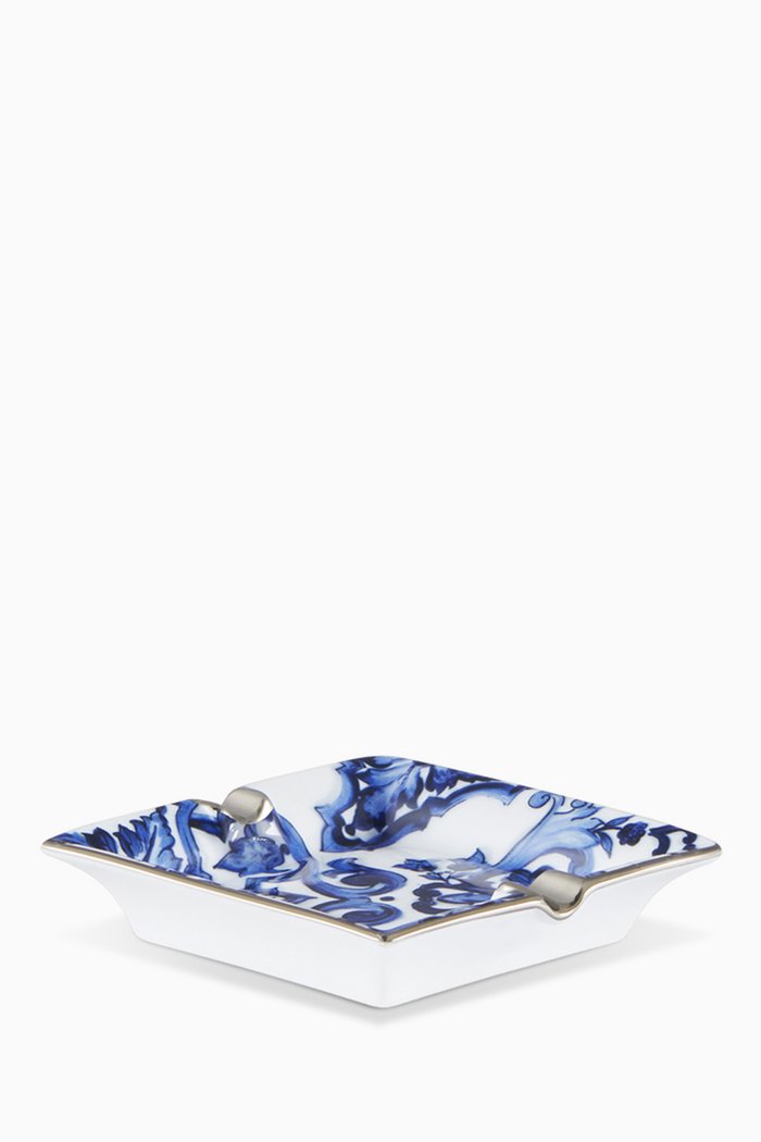 

Blu Mediterraneo Ashtray in Porcelain, Blue