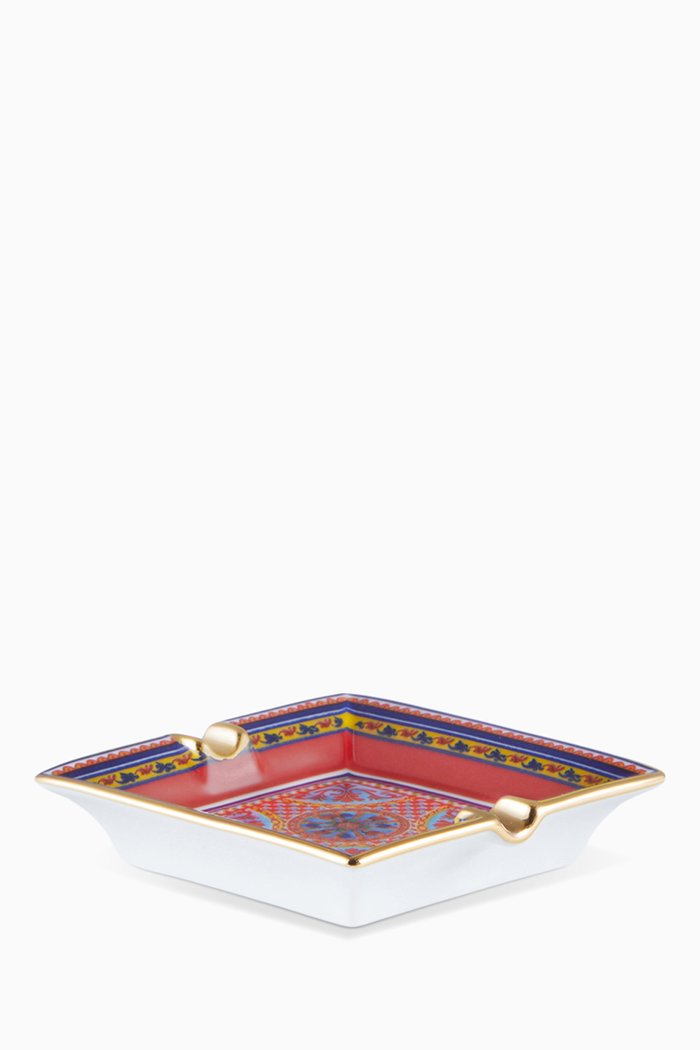

Carretto Siciliano Ashtray in Porcelain, Multicolour